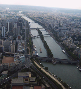 Paris Blick vom Eiffelturm auf die Seine Peter Tpfer The River